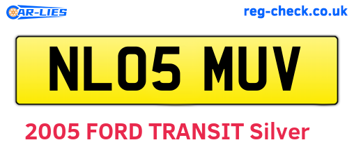 NL05MUV are the vehicle registration plates.