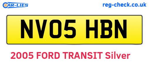 NV05HBN are the vehicle registration plates.