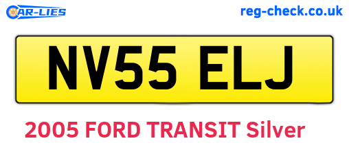 NV55ELJ are the vehicle registration plates.