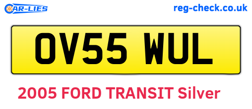 OV55WUL are the vehicle registration plates.