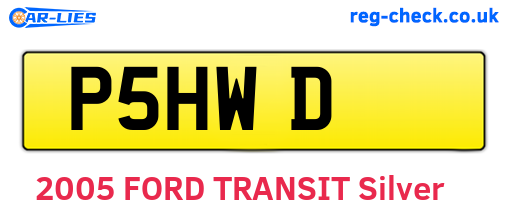 P5HWD are the vehicle registration plates.
