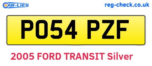 PO54PZF are the vehicle registration plates.