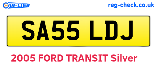 SA55LDJ are the vehicle registration plates.