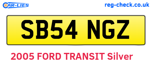 SB54NGZ are the vehicle registration plates.