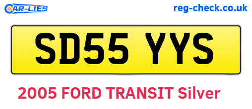 SD55YYS are the vehicle registration plates.