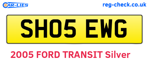 SH05EWG are the vehicle registration plates.
