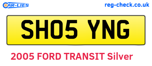 SH05YNG are the vehicle registration plates.