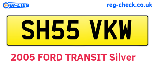 SH55VKW are the vehicle registration plates.
