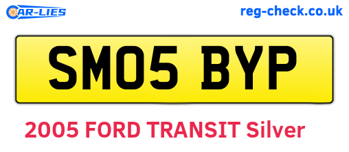 SM05BYP are the vehicle registration plates.