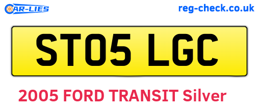 ST05LGC are the vehicle registration plates.