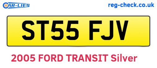 ST55FJV are the vehicle registration plates.