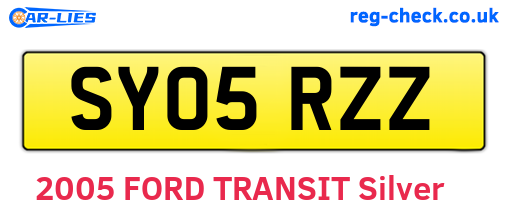 SY05RZZ are the vehicle registration plates.