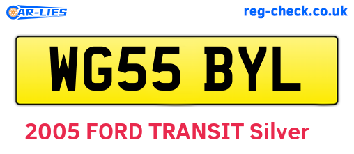 WG55BYL are the vehicle registration plates.
