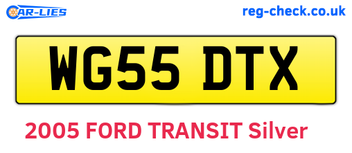 WG55DTX are the vehicle registration plates.