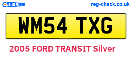 WM54TXG are the vehicle registration plates.