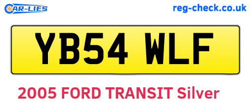 YB54WLF are the vehicle registration plates.