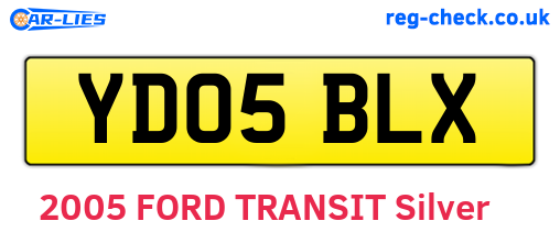 YD05BLX are the vehicle registration plates.