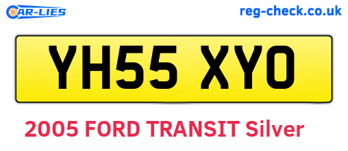 YH55XYO are the vehicle registration plates.