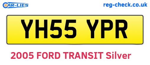 YH55YPR are the vehicle registration plates.