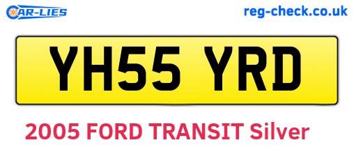 YH55YRD are the vehicle registration plates.
