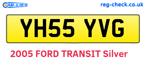 YH55YVG are the vehicle registration plates.