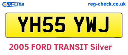 YH55YWJ are the vehicle registration plates.