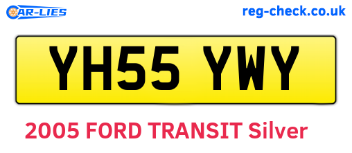 YH55YWY are the vehicle registration plates.