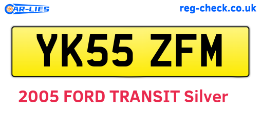 YK55ZFM are the vehicle registration plates.