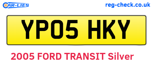 YP05HKY are the vehicle registration plates.