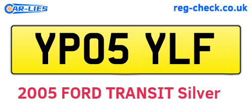 YP05YLF are the vehicle registration plates.