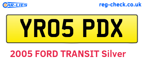 YR05PDX are the vehicle registration plates.
