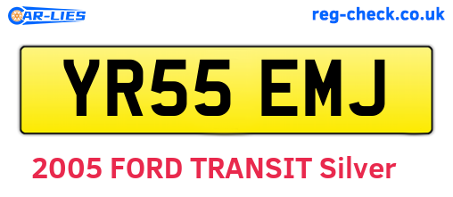 YR55EMJ are the vehicle registration plates.