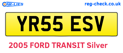 YR55ESV are the vehicle registration plates.