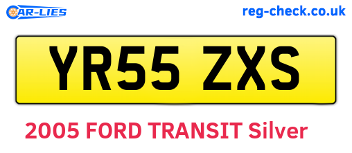 YR55ZXS are the vehicle registration plates.