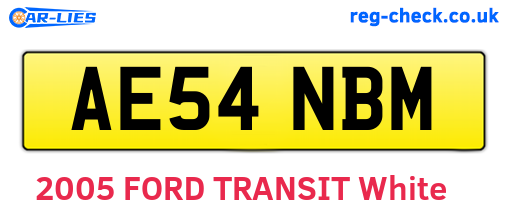 AE54NBM are the vehicle registration plates.