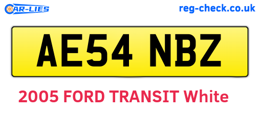 AE54NBZ are the vehicle registration plates.