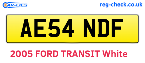 AE54NDF are the vehicle registration plates.