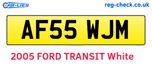 AF55WJM are the vehicle registration plates.