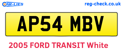 AP54MBV are the vehicle registration plates.