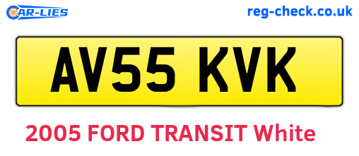 AV55KVK are the vehicle registration plates.