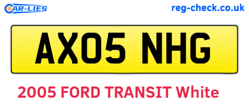 AX05NHG are the vehicle registration plates.