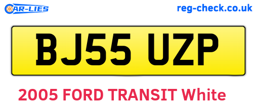 BJ55UZP are the vehicle registration plates.