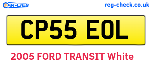 CP55EOL are the vehicle registration plates.