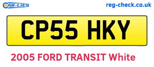 CP55HKY are the vehicle registration plates.