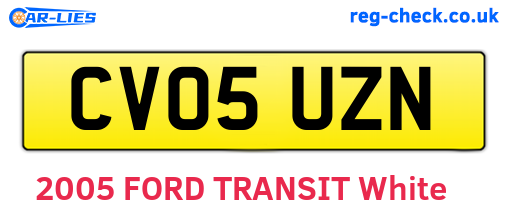 CV05UZN are the vehicle registration plates.