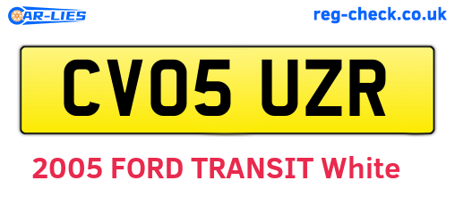 CV05UZR are the vehicle registration plates.
