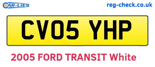 CV05YHP are the vehicle registration plates.