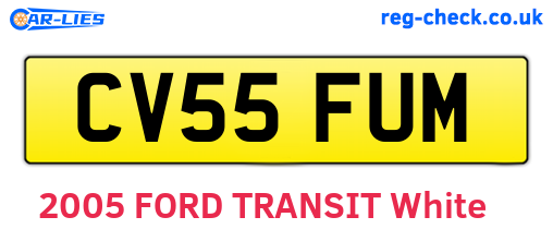 CV55FUM are the vehicle registration plates.