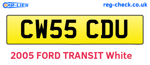 CW55CDU are the vehicle registration plates.