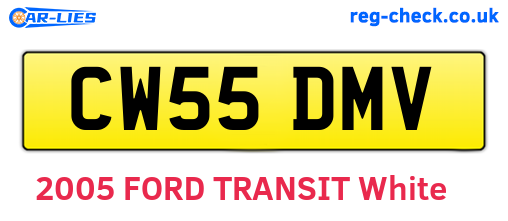 CW55DMV are the vehicle registration plates.
